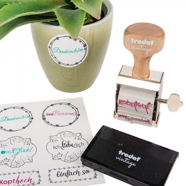 Stempelset Trodat Vintage Glückwünsche