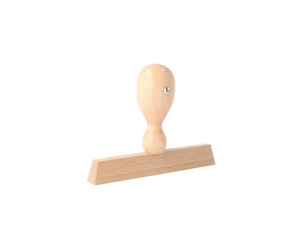 Holzstempel individuell eckig (100x10 mm, 2 Zeilen)