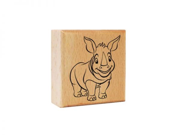 Motivstempel Nashorn (60x60 mm)