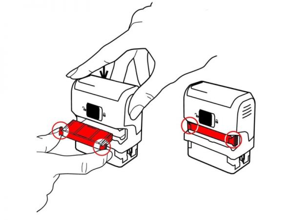 Trodat Printy 4911 Textilstempel (38x14 mm, 4 Zeilen)