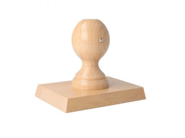Holzstempel individuell eckig (110x80 mm, 16 Zeilen)