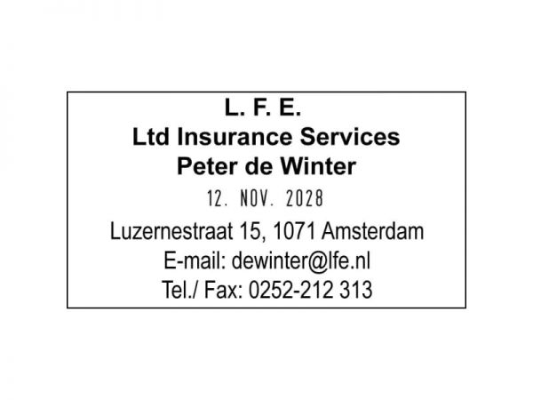 Trodat Classic Datumstempel 2910/P09 mit Textplatte (70x38 mm, 6 Zeilen)