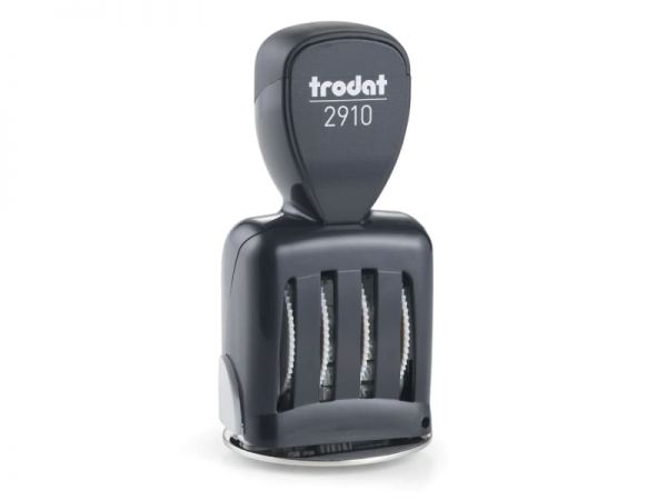 Trodat Classic Datumstempel 2910/P30 mit Textplatte rund (Ø 51 mm, 8 Zeilen)