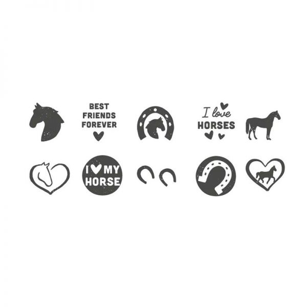 Stempelset Pferde "I love my horse"