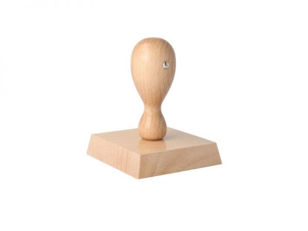 Holzstempel individuell eckig (70x70 mm, 14 Zeilen)