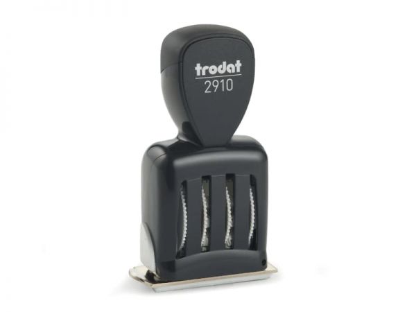 Trodat Classic Datumstempel 2910/P03 mit Textplatte (54x24 mm, 2 Zeilen)