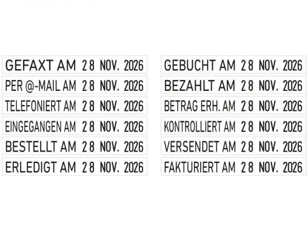 Trodat Printy Dater 4817 Standardtexte