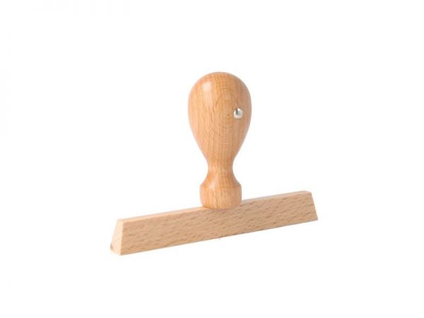 Holzstempel individuell eckig (120x10 mm, 2 Zeilen)