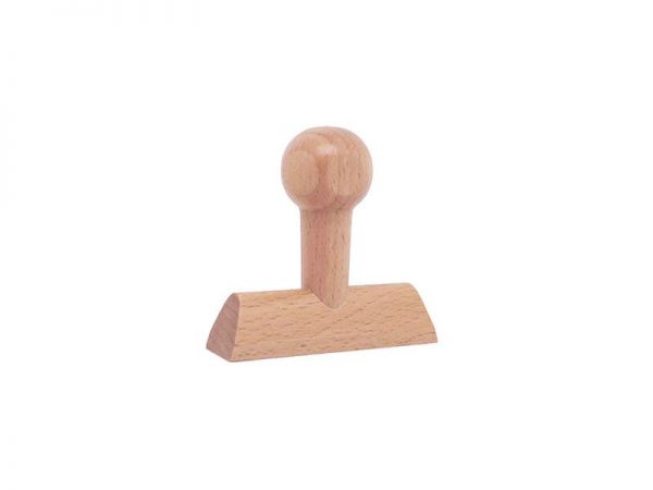 Holzstempel individuell eckig (70x20 mm, 4 Zeilen)